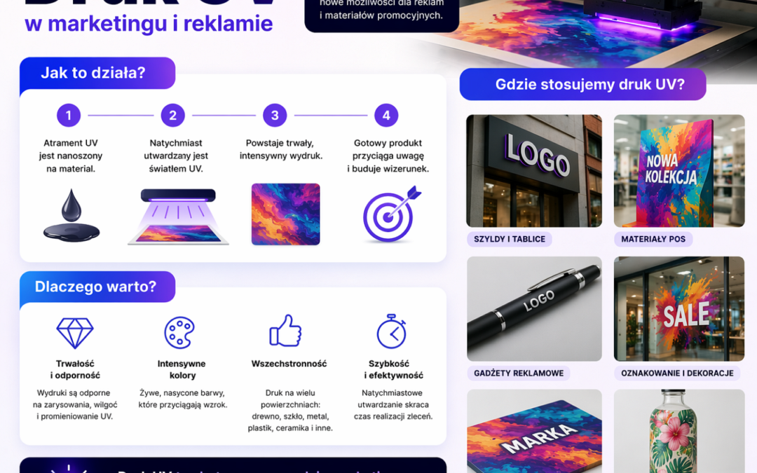 Druk UV w marketingu i reklamie – przykłady kreatywnych realizacji